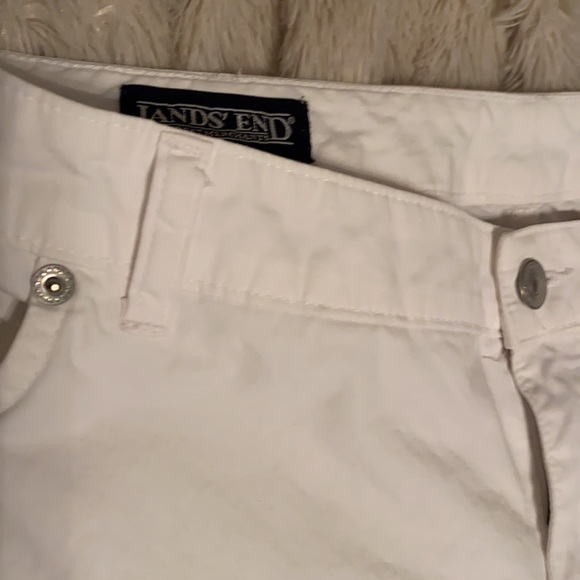 Lands End Crisp White Cropped Pants, 18 Reg - Picture 2 of 4